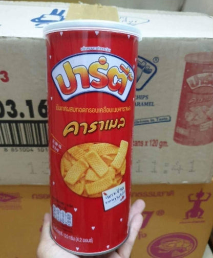 ปาร์ตี้รสเนยคาราเมลออริจินัล 120g Party - Sweet Potato Chips Butter & caramel Flavour 120 g (ขนมกระป๋อง)