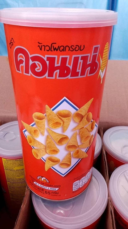 คอนเน่ ขนมข้าวโพดกรอบ 68 ก. Cornae Corn Snack 68 g (ขนมกระป๋อง)