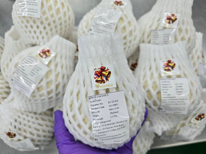 โปรโมชั่น!ทุเรียนหมอนทองพรีเมี่ยม2กล่อง+มะพร้าวเผา3ลูก+มะพร้าวถอดเสื้อ3ลูก / Promotion! Premium Monthong Durian (2 boxes) + Grilled Coconuts (3 pcs) + Peeled Young Coconuts (3 pcs) #lot 23/2/26