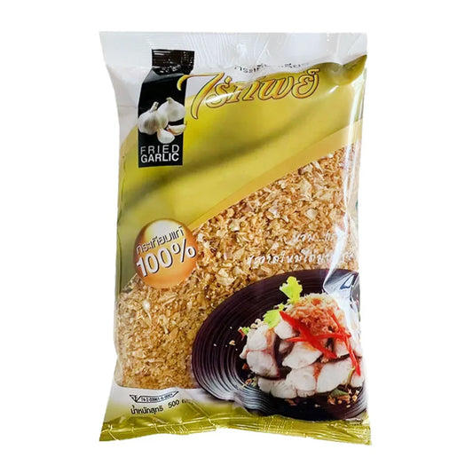 กระเทียมเจียว ไร่ทิพย์ 500 กรัม (10แพคx500ก.) Rai Tip Fried Garlic 500 g (10 PacksX500g.)