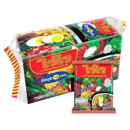 บะหมี่กึ่งสำเร็จรูป ไวไว แพค(10 ซองx60กรัม) Wai Wai Instant Noodle (10 packsx60g.)