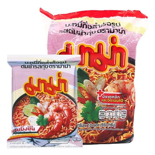 บะหมี่กึ่งสำเร็จรูป มาม่า แพค(10 ซองx60ก.) Mama Instant Noodle (10 packsx60g.)